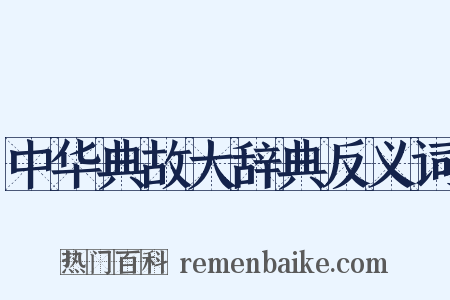 中华典故大辞典反义词是什么意思的图片